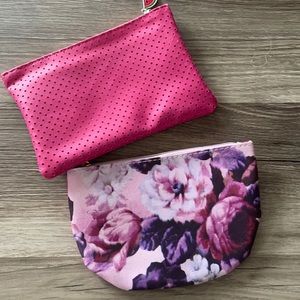🆕 2 Makeup Bags Pink & Floral